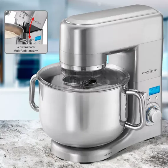 Комбайн кухонный планетарный, нержавеющая сталь, пластик, PROFI COOK, изображение 6