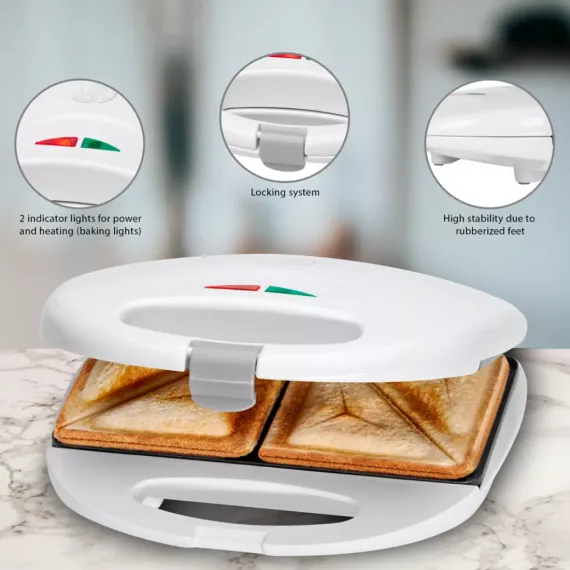 Сэндвичница, 23 х 23 х 8 см, пластик, CLATRONIC, изображение 5