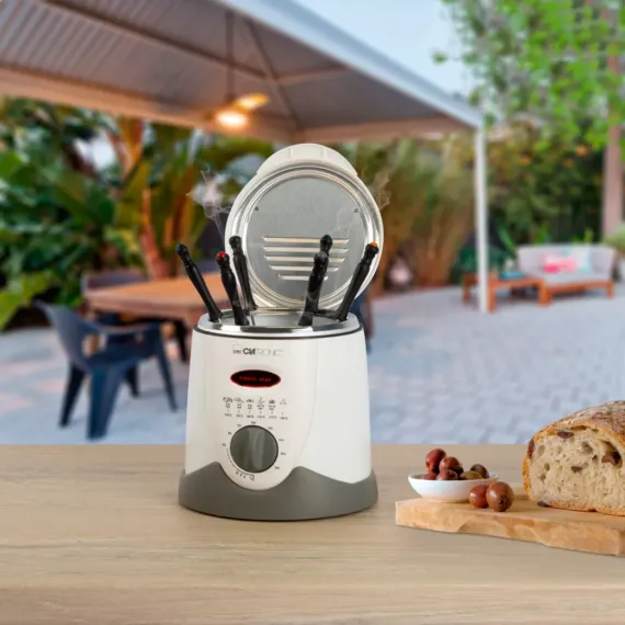 Фритюрница - фондю, 1 л, 19 х 19 х 24 см, пластик, нержавеющая сталь, CLATRONIC, изображение 6