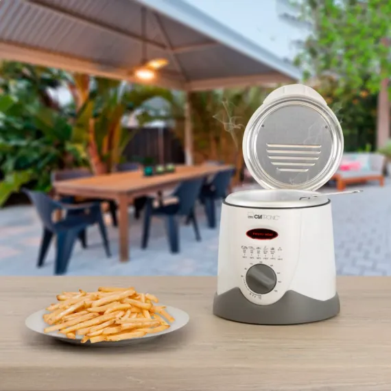 Фритюрница - фондю, 1 л, 19 х 19 х 24 см, пластик, нержавеющая сталь, CLATRONIC, изображение 7