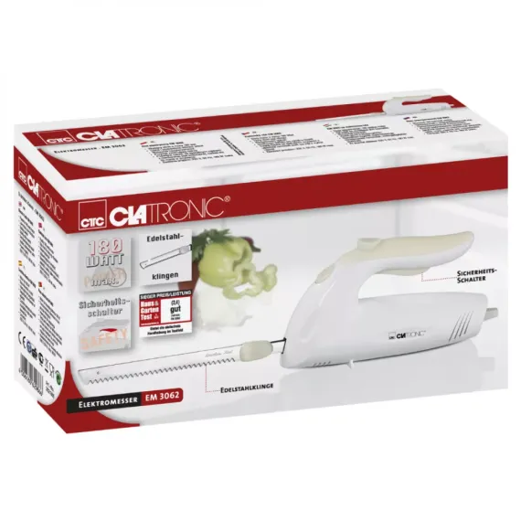 Электронож, 42 см, нержавеющая сталь, пластик, CLATRONIC, изображение 2