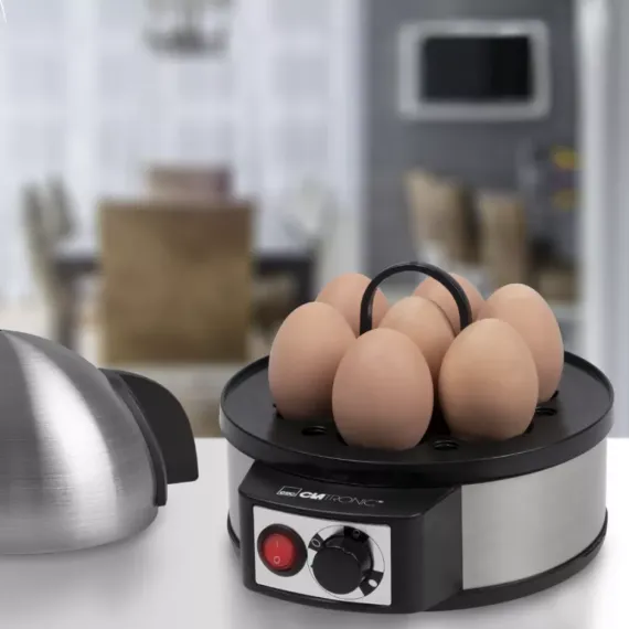 Яйцеварка для 7-ми яиц, нержавеющая сталь, пластик, CLATRONIC, изображение 4