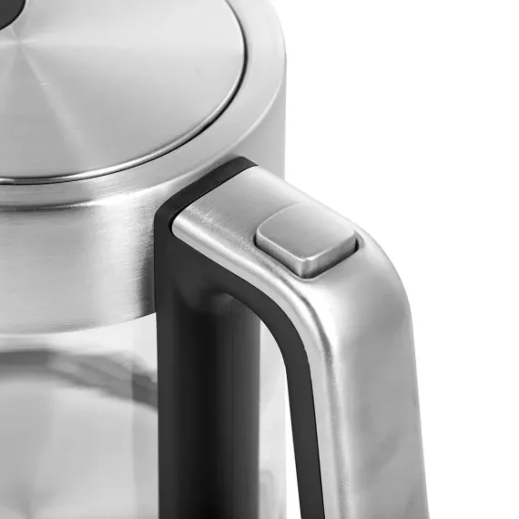 Чайник электрический, 1,5 л, нержавеющая сталь, стекло, PROFI COOK, изображение 3