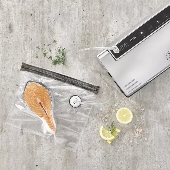 Набор ZIP-пакетов для вакуумной упаковки с адаптером, 20 штук, 150 мкм, полиэтилен, CASO, изображение 4