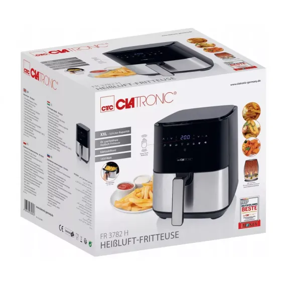 Аэрофритюрница , 5 л, пластик, нержавеющая сталь, пластик, CLATRONIC, изображение 4