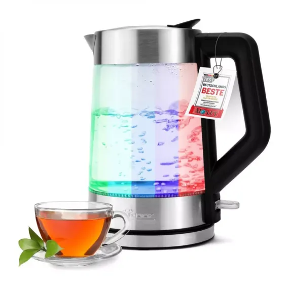 Чайник электрический, 1,7 л, нержавеющая сталь, PROFI COOK, изображение 2