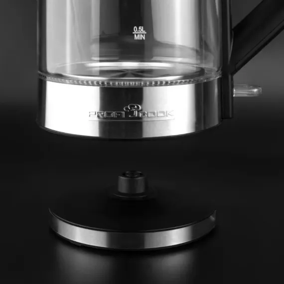 Чайник электрический, 1,7 л, нержавеющая сталь, PROFI COOK, изображение 4