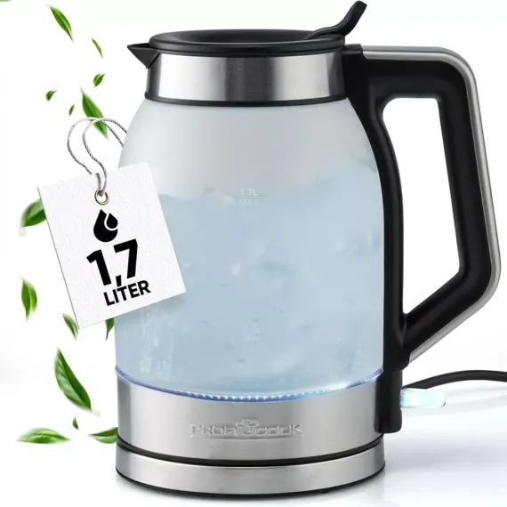 Чайник электрический, 1,7 л, нержавеющая сталь, PROFI COOK, изображение 4