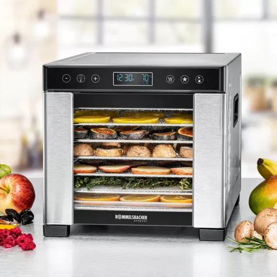 Сушилка для овощей и фруктов, нержавеющая сталь, пластик, ROMMELSBACHER, изображение 3