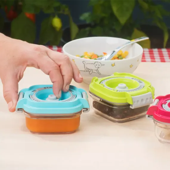 Набор из 4-х вакуумных контейнеров и насоса, 150 мл, тритан, STATUS, изображение 2