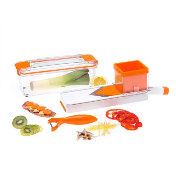 Набор из овощерезки, контейнера и ножа для овощей, 38 х 12 см, нержавеющая сталь, пластик, STATUS, изображение 4