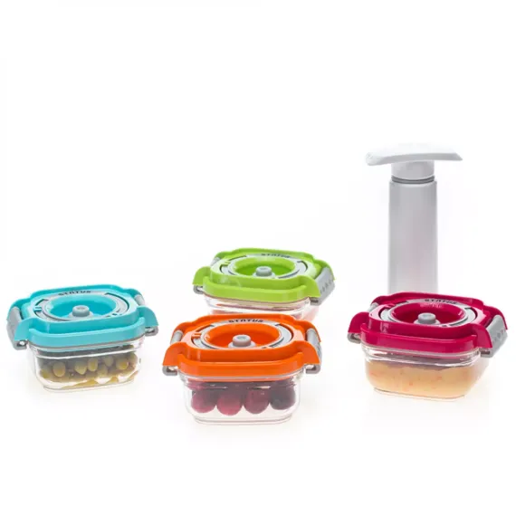 Набор из 4-х вакуумных контейнеров и насоса, 150 мл, тритан, STATUS, изображение 4