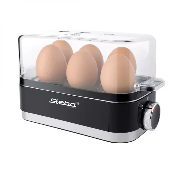 Яйцеварка для 6-ти яиц, нержавеющая сталь, пластик, STEBA, изображение 4
