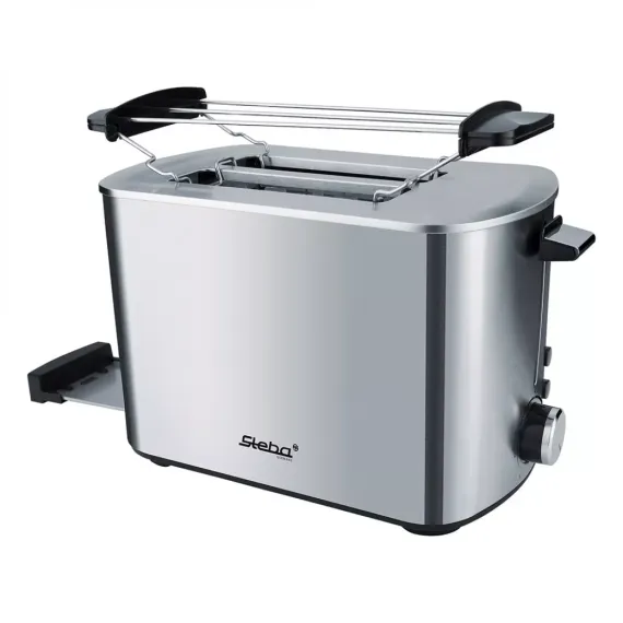Тостер на 2 хлебца INOX, 18 х 28,5 х 16,5 см, нержавеющая сталь, пластик, STEBA, изображение 5