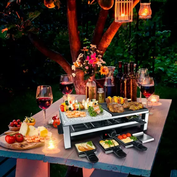 Гриль - раклетница, алюминий, натуральный камень, пластик, STEBA, изображение 4