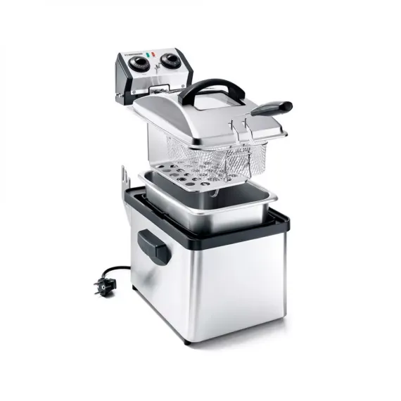Фритюрница , нержавеющая сталь, пластик, стальной, ROMMELSBACHER, изображение 2