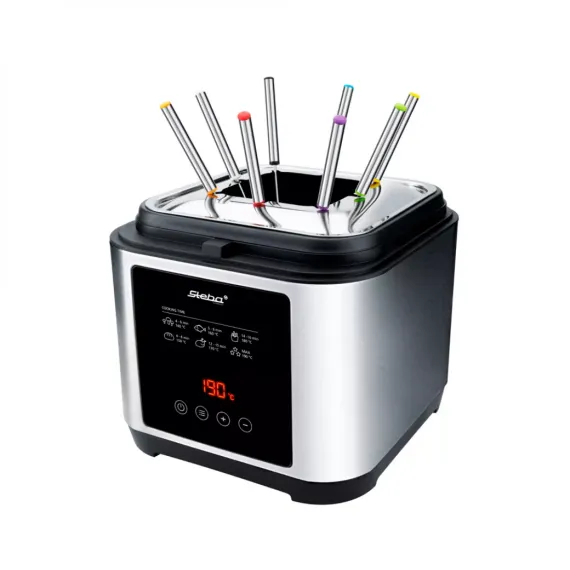 Фритюрница с функцией фондю, 2.5 л, нержавеющая сталь, пластик, STEBA, изображение 5