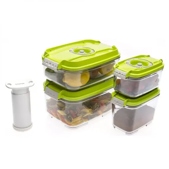 Набор из 4-х вакуумных контейнеров и насоса, тритан, серия RD-Round, STATUS, изображение 2