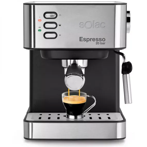 Кофеварка Espresso, 21 х 26 х 30 см, нержавеющая сталь, пластик, SOLAC, изображение 3