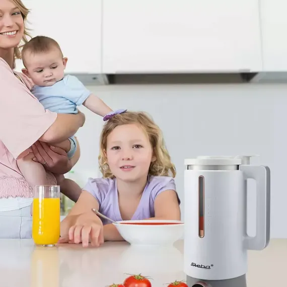 Блендер стационарный для веганских напитков и супов, 600 мл, пластик, нержавеющая сталь, STEBA, изображение 6