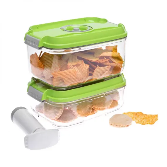 Набор из 2-х вакуумных контейнеров и насоса, 1.4 и 2 л, тритан, серия RD-Round, STATUS, изображение 2