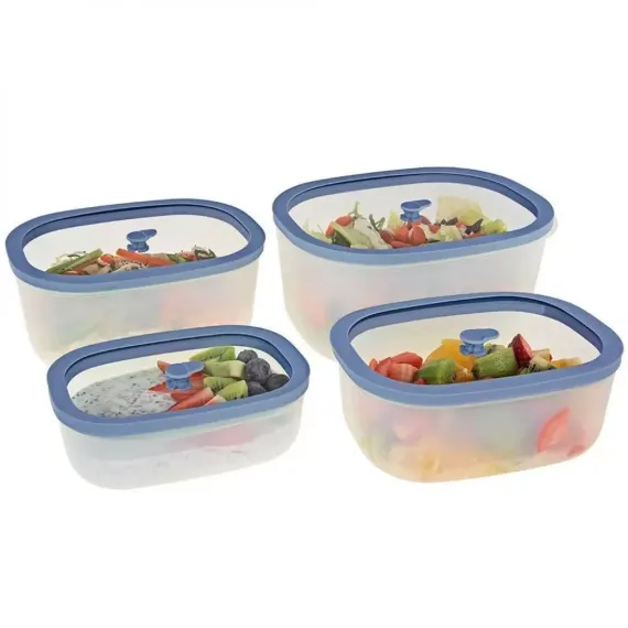 Набор из 4-х вакуумных контейнеров, 0,5 л, 0,9 л, 1,4 л, 2,3 л, полипропилен, стекло, серия Fresco, STATUS, изображение 2