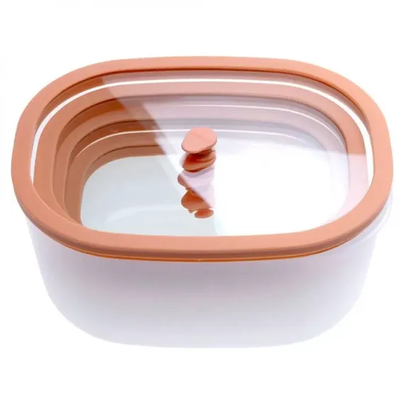 Набор из 4-х вакуумных контейнеров и нососа, 0,5 л, 0,9 л, 1,4 л, 2,3 л, полипропилен, стекло, серия Fresco, STATUS, изображение 3