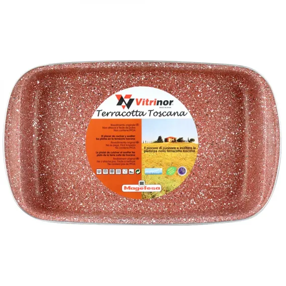 Форма прямоугольная для запекания, 30 см, 2 л, сталь, стеклоэмаль, серия Toscana, VITRINOR, изображение 3