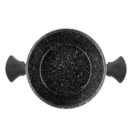 Кастрюля низкая с крышкой, 24 см, 4.4 л, сталь, стеклоэмаль, серия Cerise Pierre, VITRINOR, изображение 2