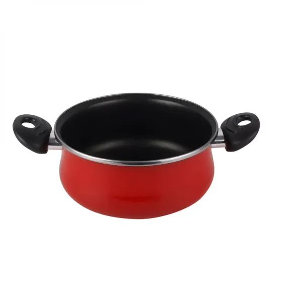 Кастрюля низкая с крышкой, 24 см, 4,4 л, сталь, стеклоэмаль, серия Praga, VITRINOR, изображение 3