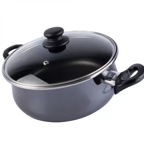 Кастрюля с крышкой, 26 см, сталь, стеклоэмаль, серия Authentique Crystal, VITRINOR, изображение 2