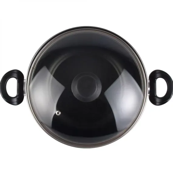 Кастрюля с крышкой, 26 см, сталь, стеклоэмаль, серия Authentique Crystal, VITRINOR, изображение 4