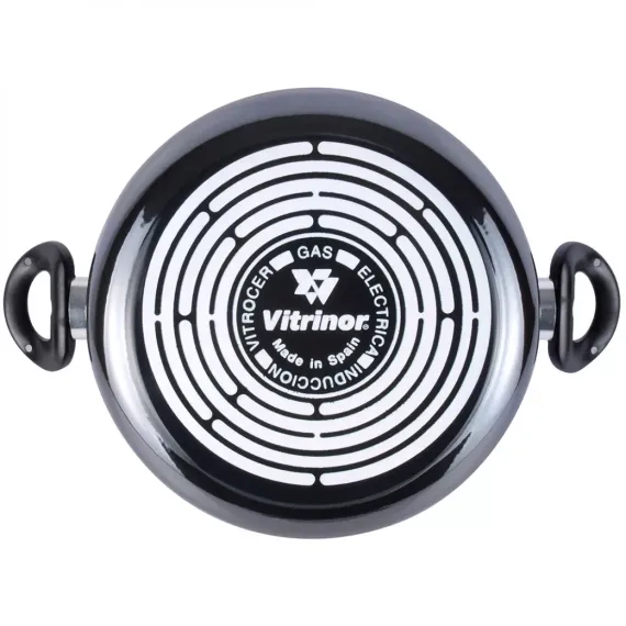 Кастрюля с крышкой, 26 см, сталь, стеклоэмаль, серия Authentique Crystal, VITRINOR, изображение 5