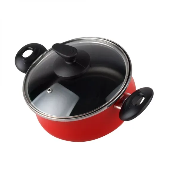 Кастрюля с крышкой, 20 см, 4,5 л, сталь, стеклоэмаль, серия Praga, VITRINOR, изображение 2