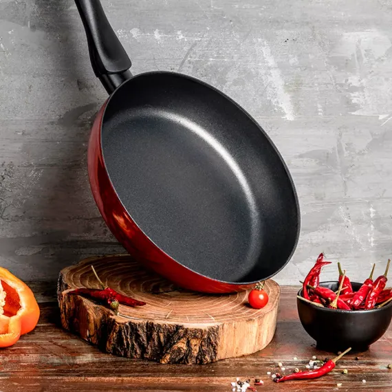 Сковорода, 28 см, сталь, стеклоэмаль, серия V Poivre Rouge, VITRINOR, изображение 5