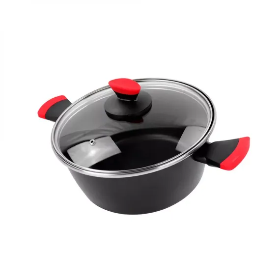 Кастрюля низкая с крышкой, 20 см, сталь, стеклоэмаль, серия Kilauea, VITRINOR, изображение 3