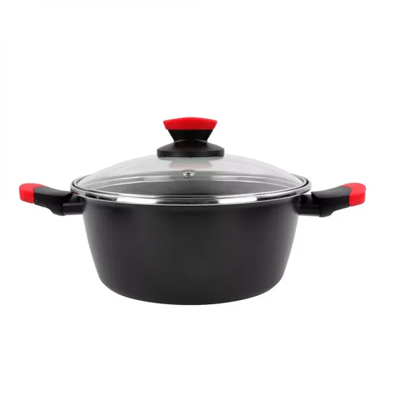 Кастрюля низкая с крышкой, 24 см, сталь, стеклоэмаль, серия Kilauea, VITRINOR, изображение 2