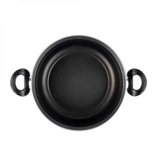 Кастрюля низкая с крышкой, 30 см, сталь, стеклоэмаль, серия Authentique Crystal, VITRINOR, изображение 2