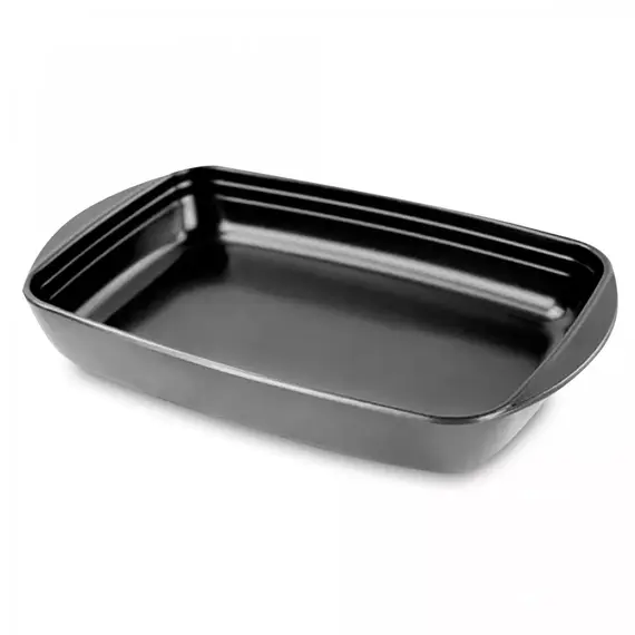 Форма для запекания прямоугольная BOR Rect grey, 35 х 22 х 5 см, 2.6 л, борсиликатное стекло, VITRINOR