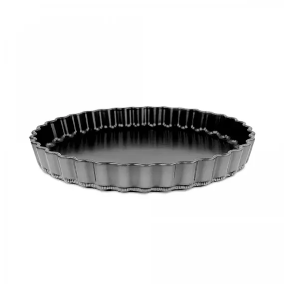 Форма для запекания круглая волнистая BOR Redonda Grey, 27 см, 1.3 л, борсиликатное стекло, VITRINOR