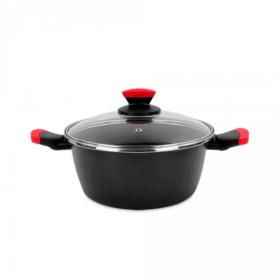 Кастрюля низкая с крышкой, 24 см, сталь, стеклоэмаль, серия Kilauea, VITRINOR
