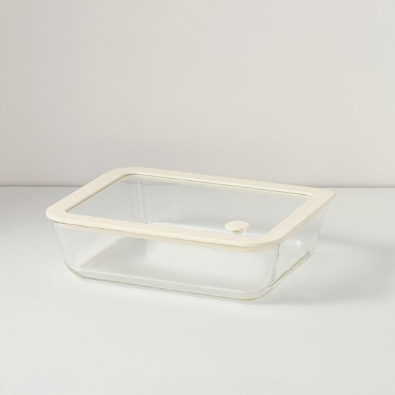 Контейнер для запекания и хранения стеклянный с вакуумным эффектом, 1,4 л, молочный, Smart Solutions, изображение 2