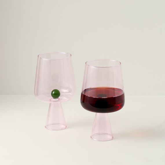Набор бокалов для вина Orb, 400 мл, розовый/зеленый, 2 шт., Liberty Jones, изображение 8
