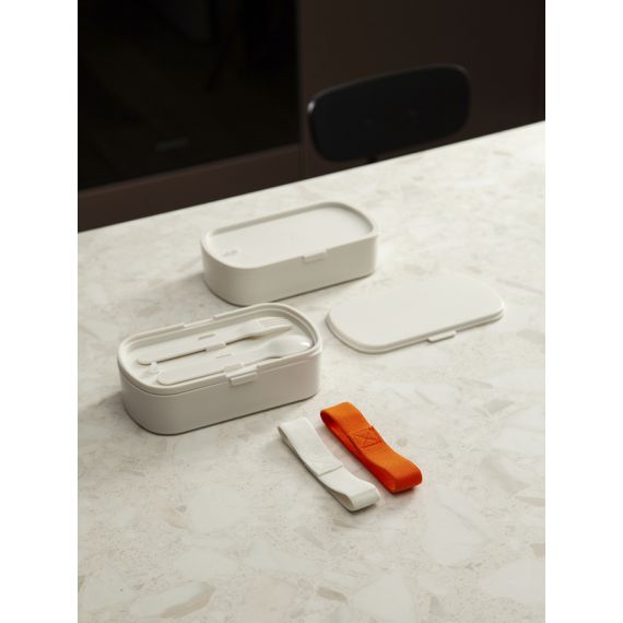 Ланч-бокс с приборами Food Time, 1 л, молочный, Smart Solutions, изображение 2