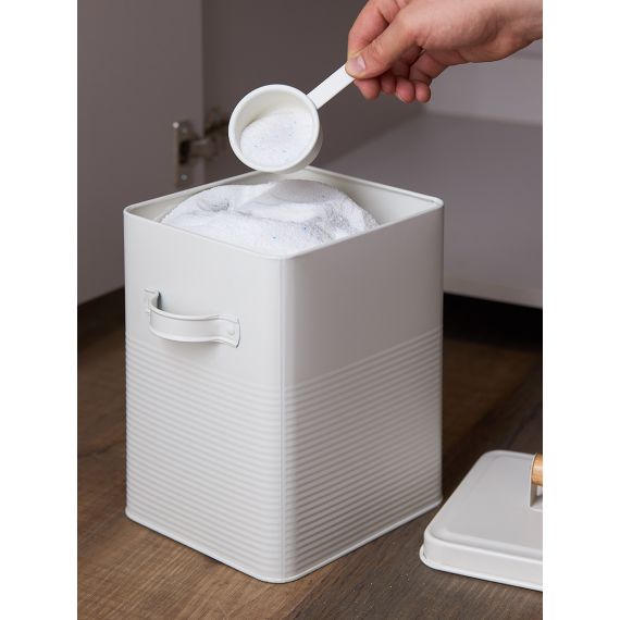 Банка для хранения универсальная Irmel, 6,2 л, с ложкой, молочная, Smart Solutions, изображение 4