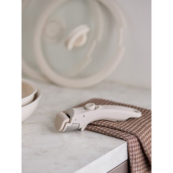 Набор посуды для приготовления со съемной ручкой Smart Ceramic, 7 предметов, цвета топленого молока, Smart Solutions, изображение 4