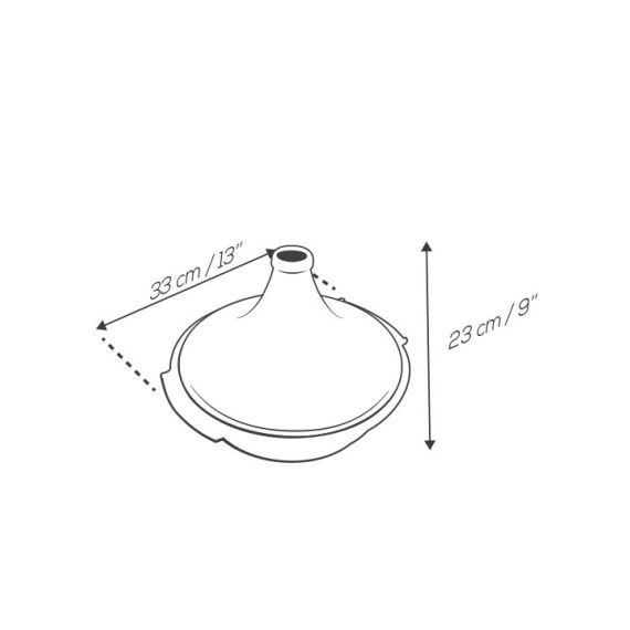Тажин 33 см ( без ручек 30 см), h 23 см, основание - кованный алюминий с антипригарным покрытием, крышка - керамика, желтая, ATLAS  SAFFRON YELLOW, Peugeot, изображение 4