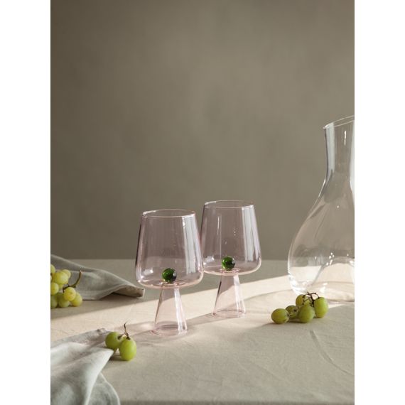 Набор бокалов для вина Orb, 400 мл, розовый/зеленый, 2 шт., Liberty Jones, изображение 9