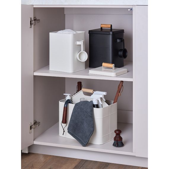 Банка для хранения универсальная Irmel, 6,2 л, с ложкой, молочная, Smart Solutions, изображение 6