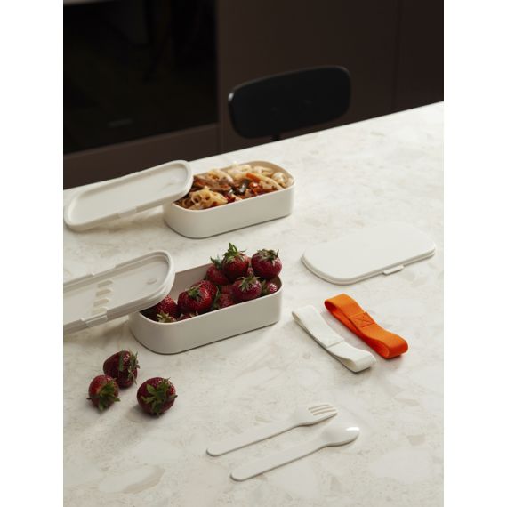 Ланч-бокс с приборами Food Time, 1 л, молочный, Smart Solutions, изображение 4